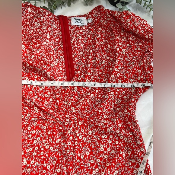 Princess Polly Icona Floral Red Romper Size 8 - Picture 9 of 10